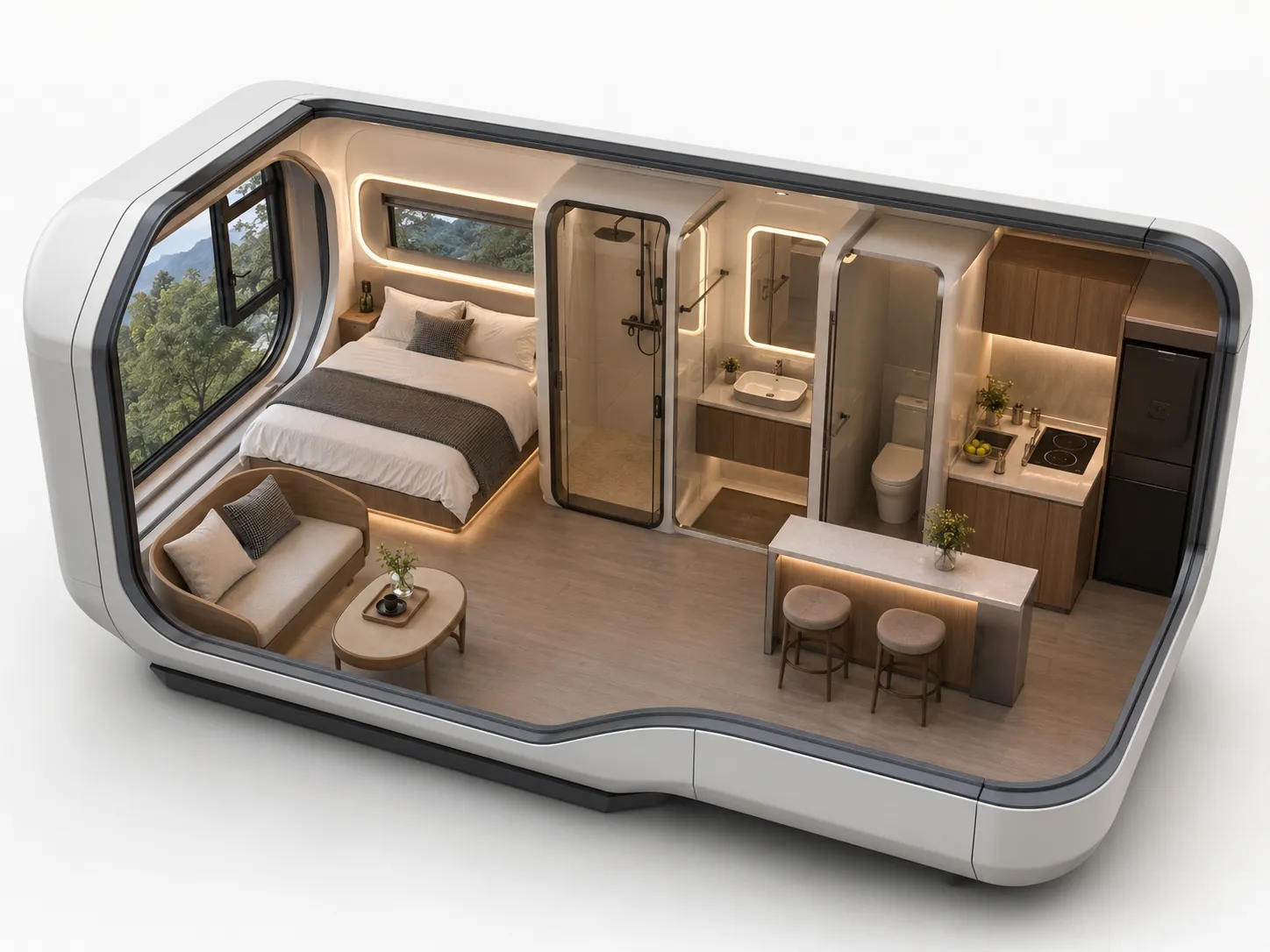 Space capsule layout concept