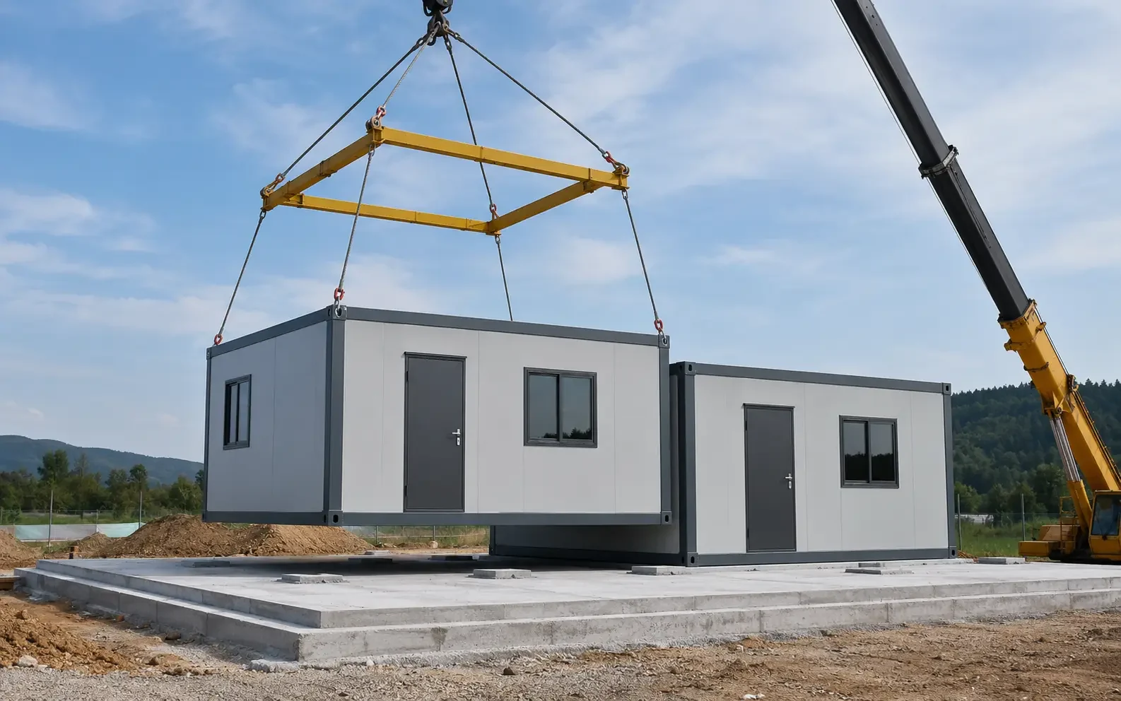 Module lifting and site assembly