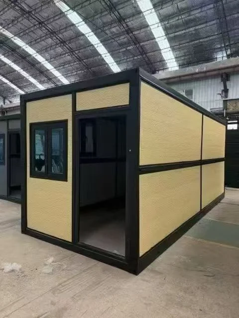 Folding container house beige glass door factory sample