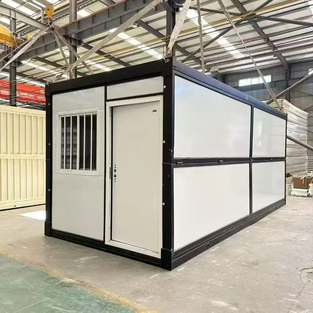 Folding container house lifting in factory