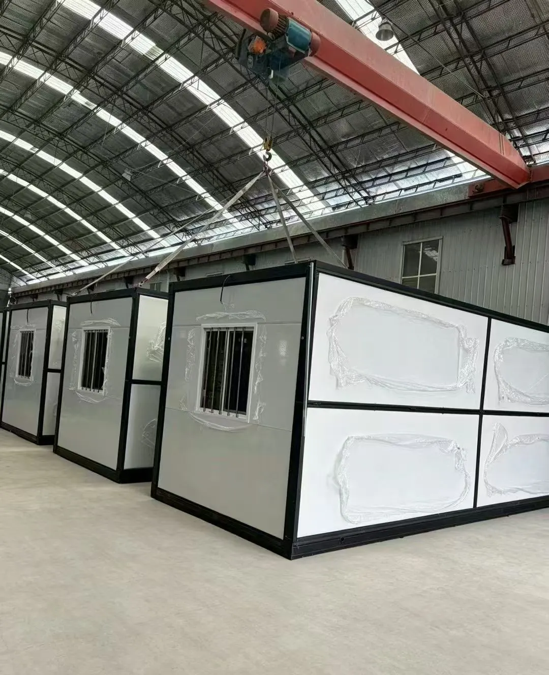 Folding container house production line