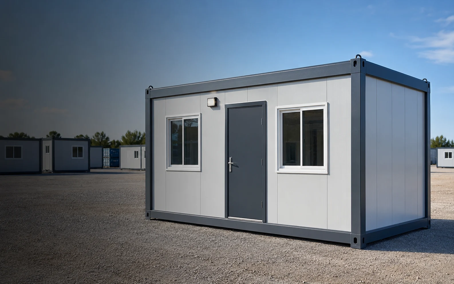 Container integrated house exterior