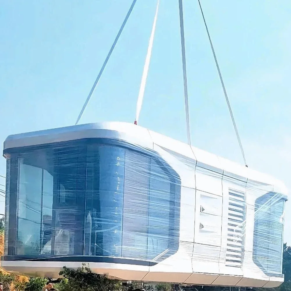 Space capsule house crane lifting