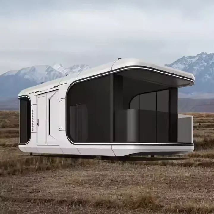 Space capsule exterior at mountain site