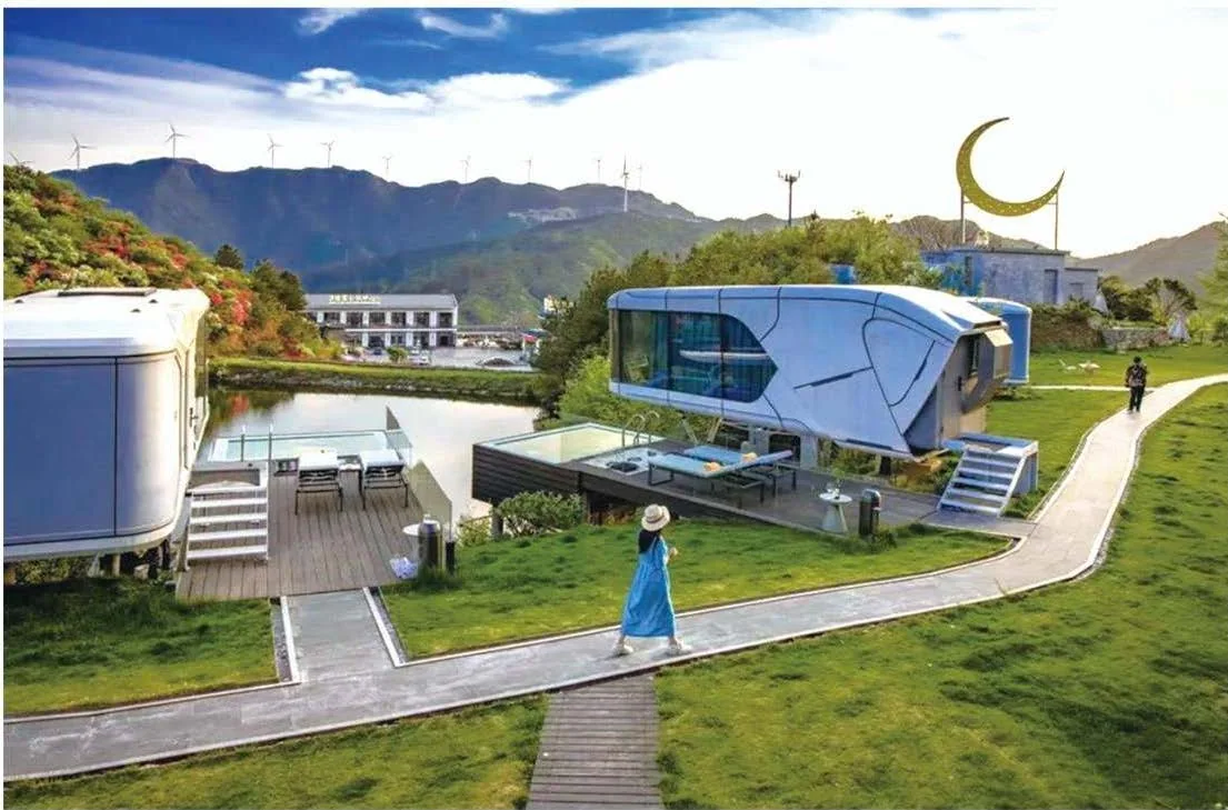 Space capsule resort masterplan