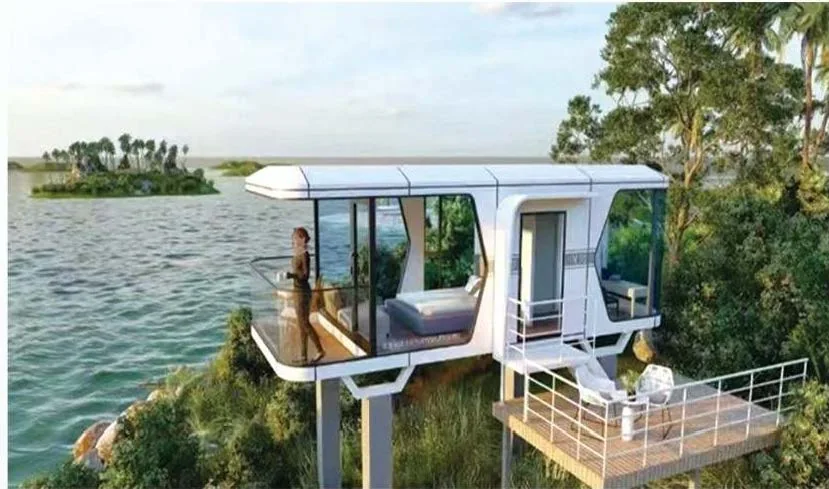 Waterfront space capsule unit